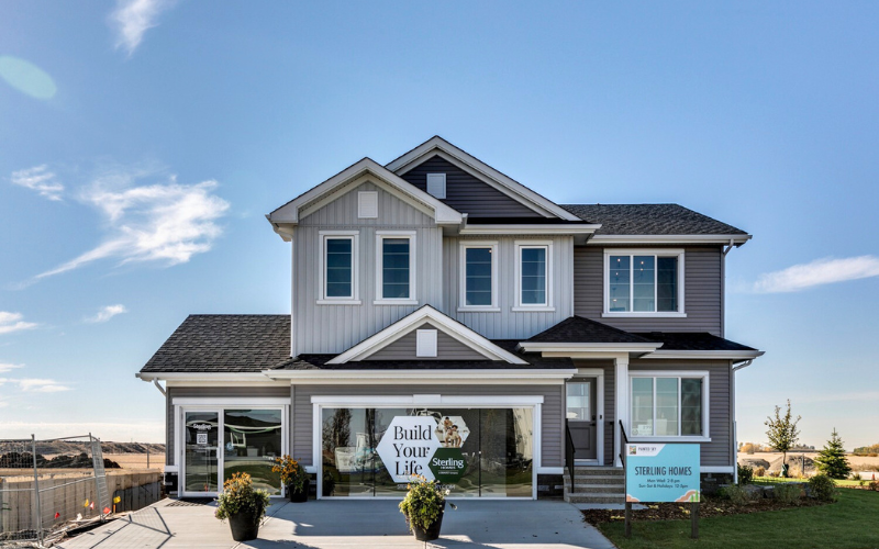 Sterling Homes' Painted Sky showhome featuring a triple car garage and two storeys
