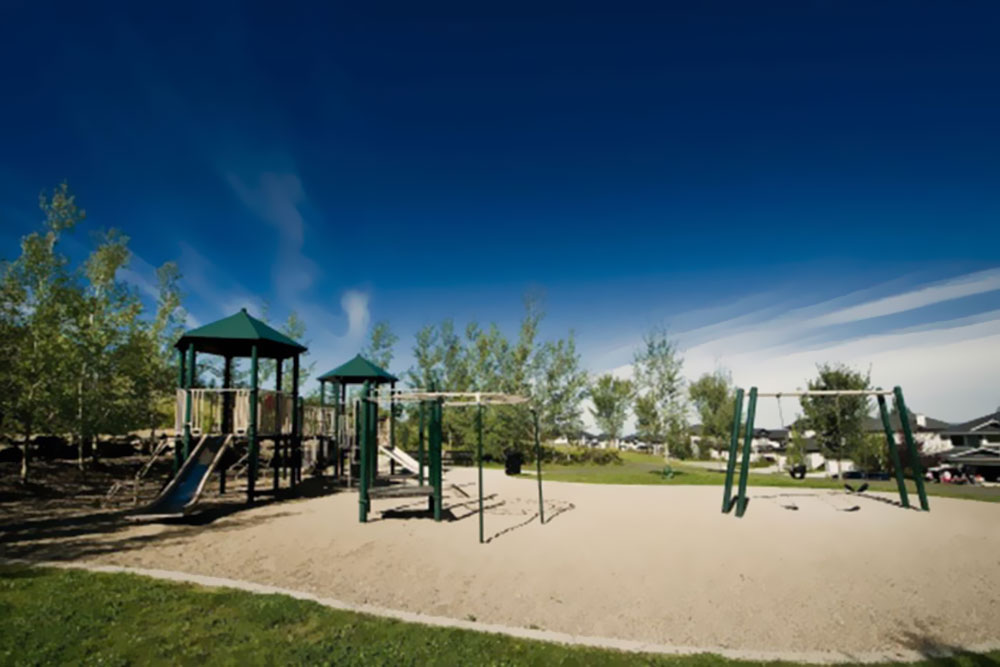 A playground in the Southwest Calgary community of Crestmont