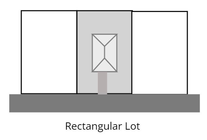 Rectangular lot rendering